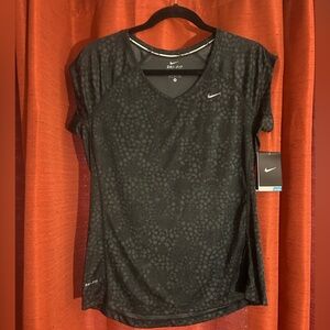 NWT Nike Women's Black Dri Fit Athletic Top